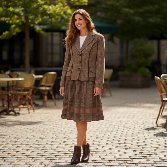 Dolce & Gabbana Two‑Piece Tweed Suit Jacket + Skirt Size 8 (Italian 42) - Picture 11 of 16